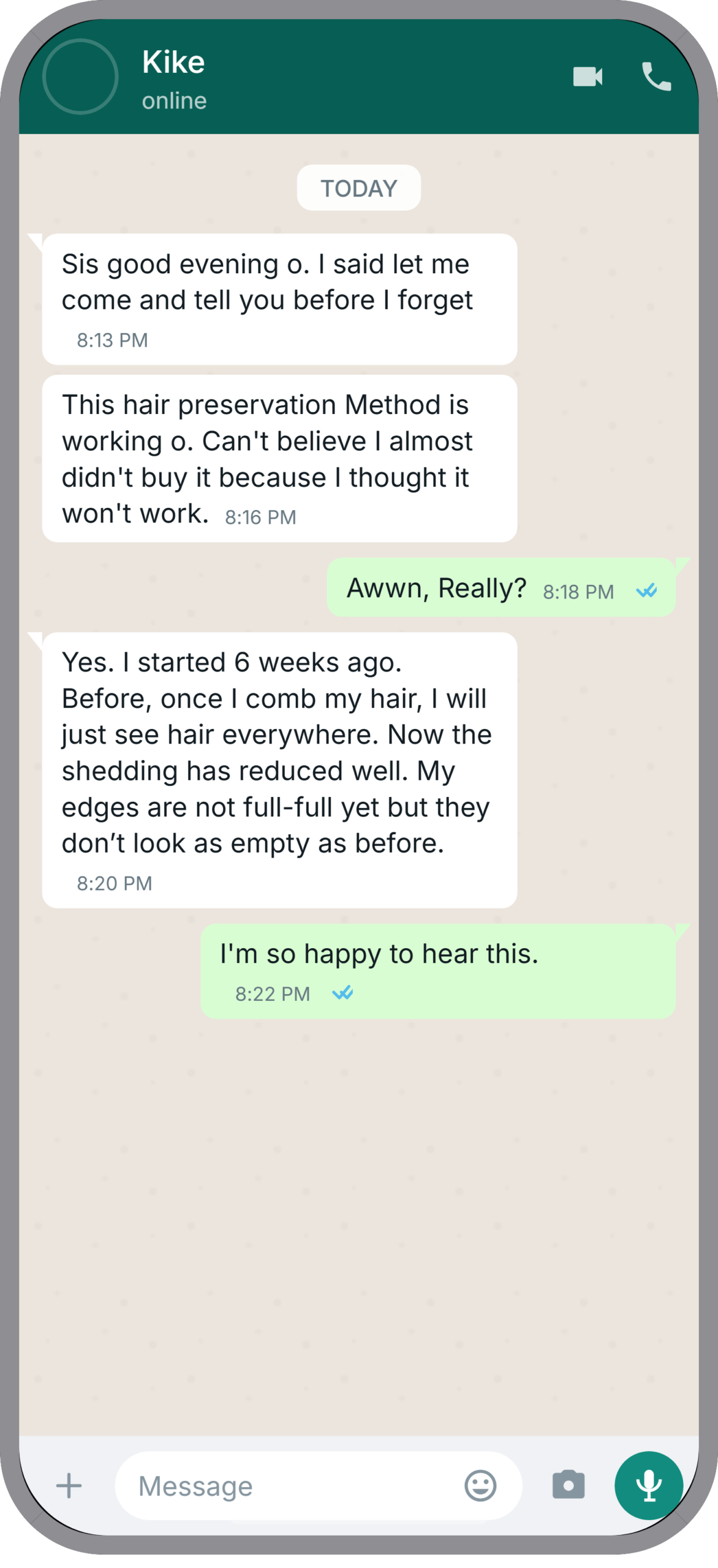 Testimonial screenshot 2