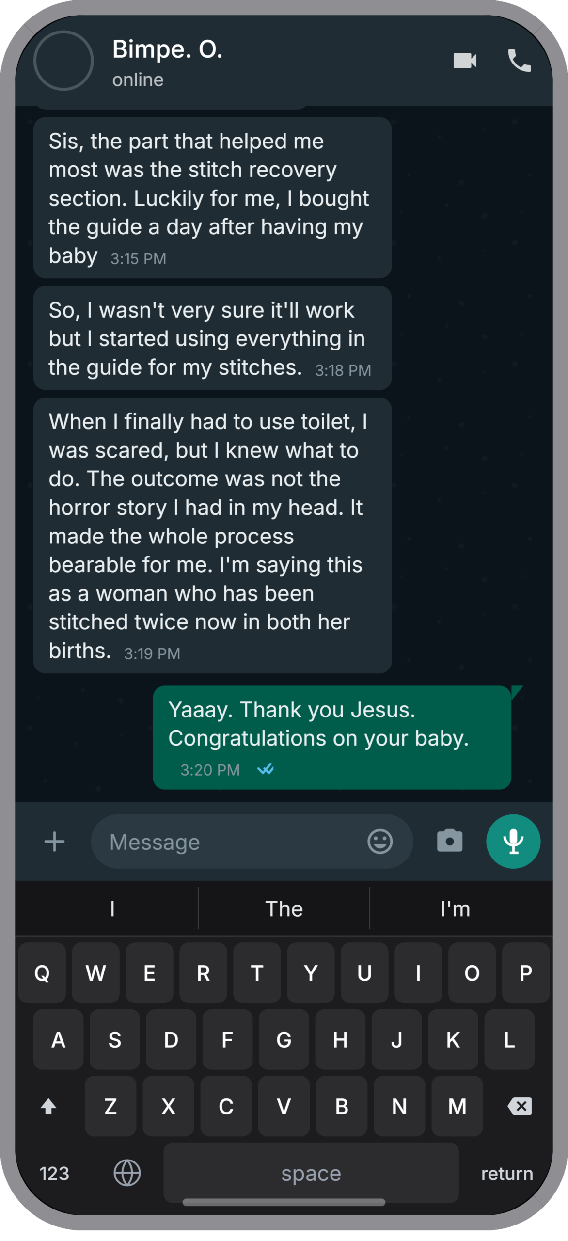 Testimonial screenshot 2