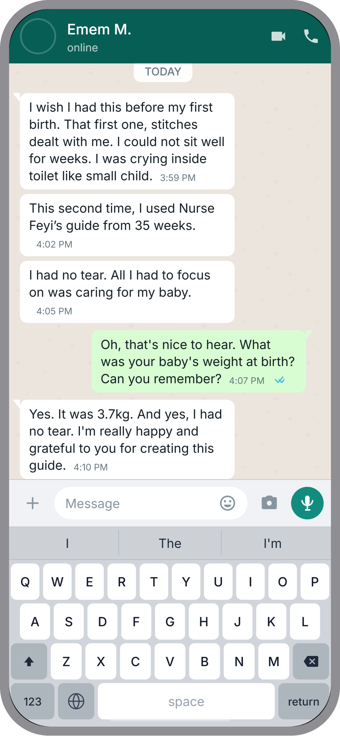 Testimonial screenshot 2