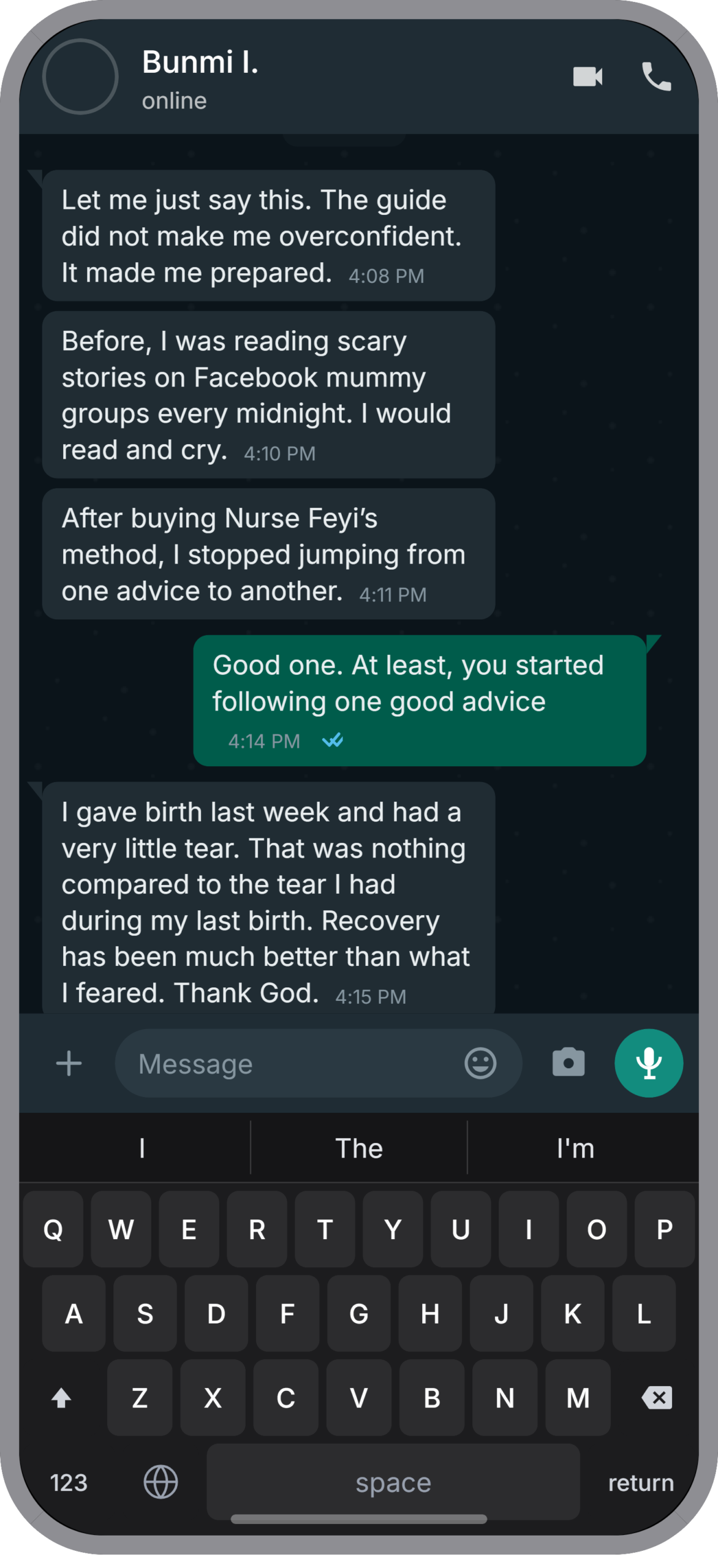 Testimonial screenshot 3