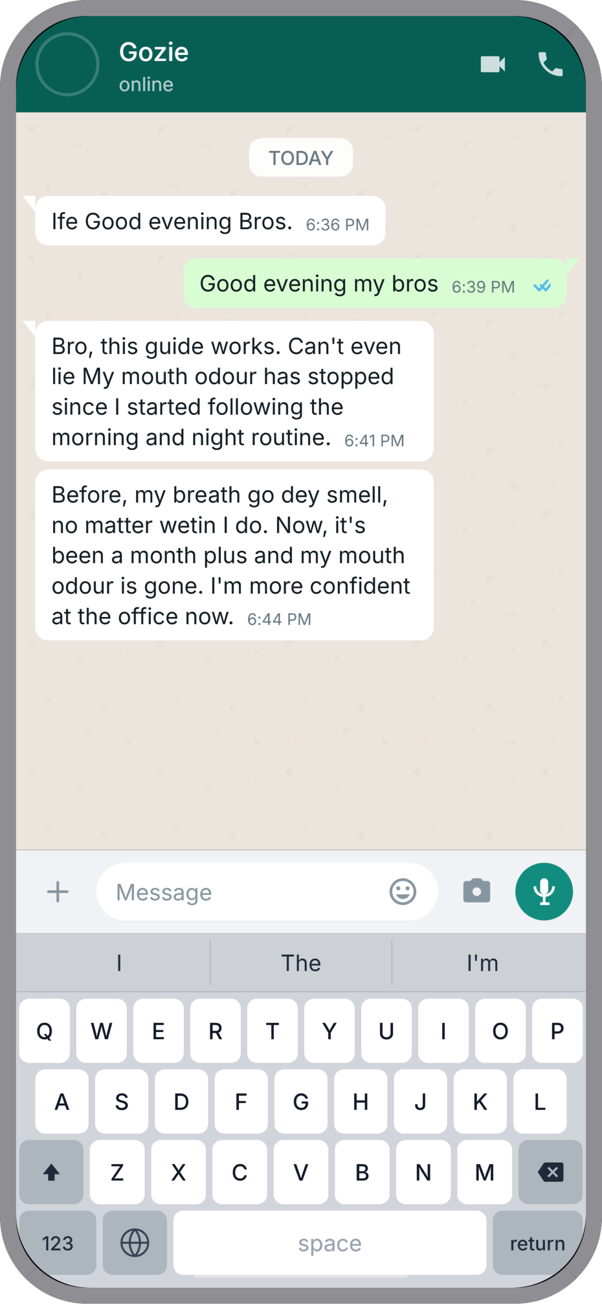 Testimonial screenshot 2