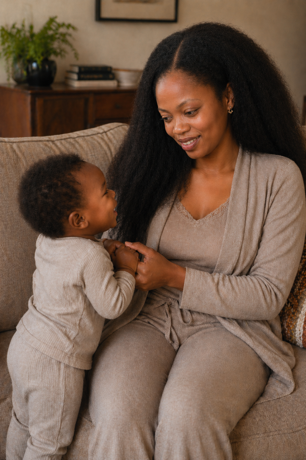 Regrown postpartum hair